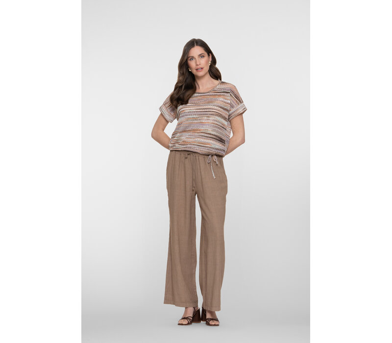 Geisha Top Aqua Camel Sand