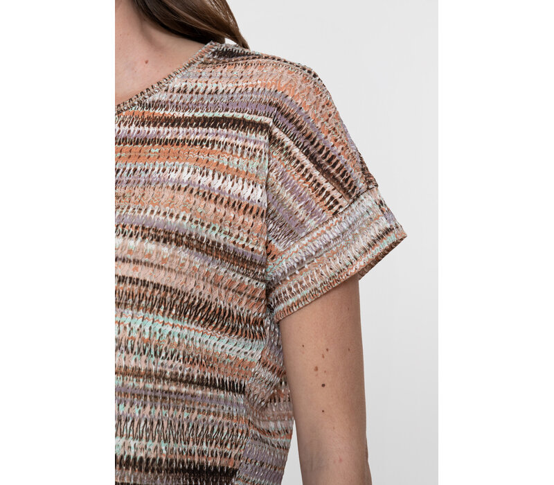 Geisha Top Aqua Camel Sand