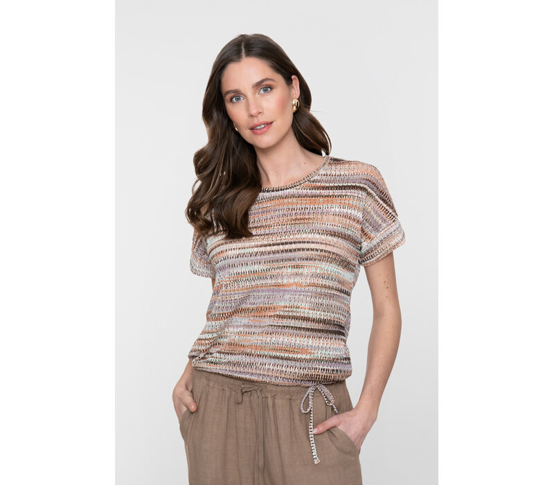 Geisha Top Aqua Camel Sand