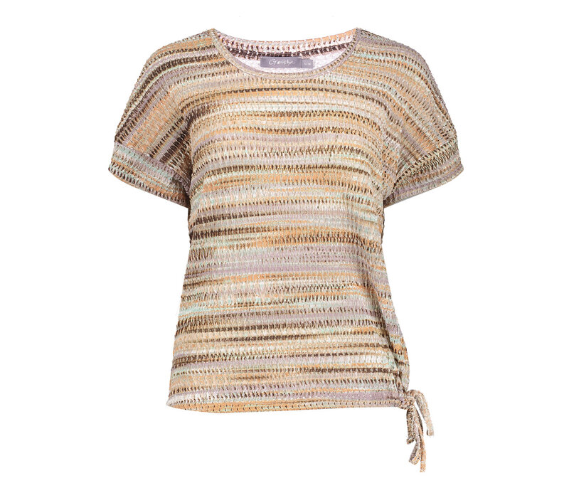 Geisha Top Aqua Camel Sand