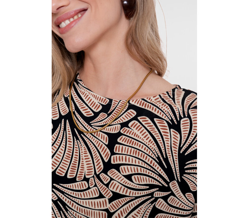 Geisha Blouse Black Brown