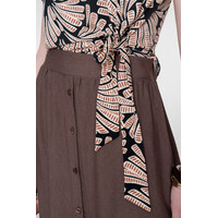 Geisha Blouse Black Brown
