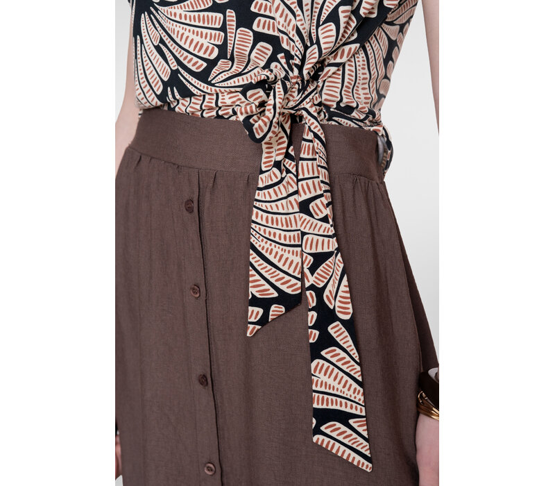 Geisha Blouse Black Brown