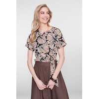 Geisha Blouse Black Brown