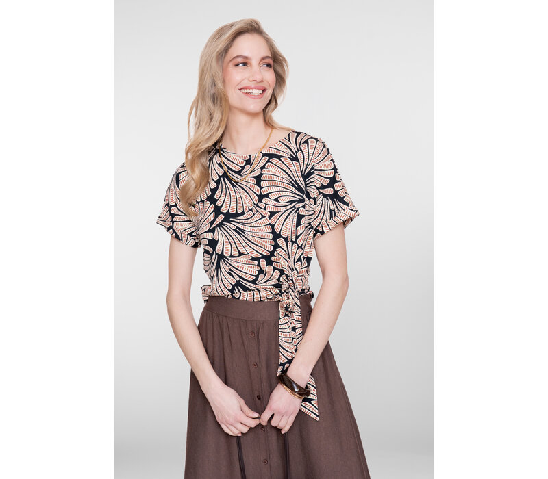 Geisha Blouse Black Brown