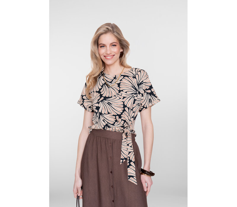 Geisha Blouse Black Brown