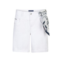 Red Button Relax Short Jog Colour White & Scarf