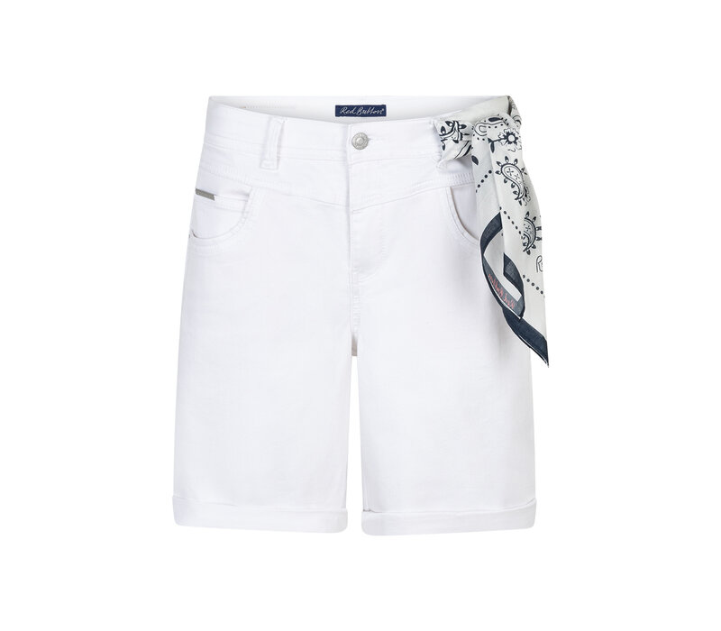 Red Button Relax Short Jog Colour White & Scarf