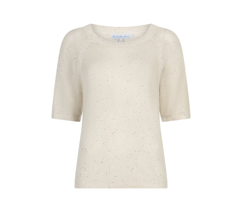 Red Button Sweet Sequins Pearl