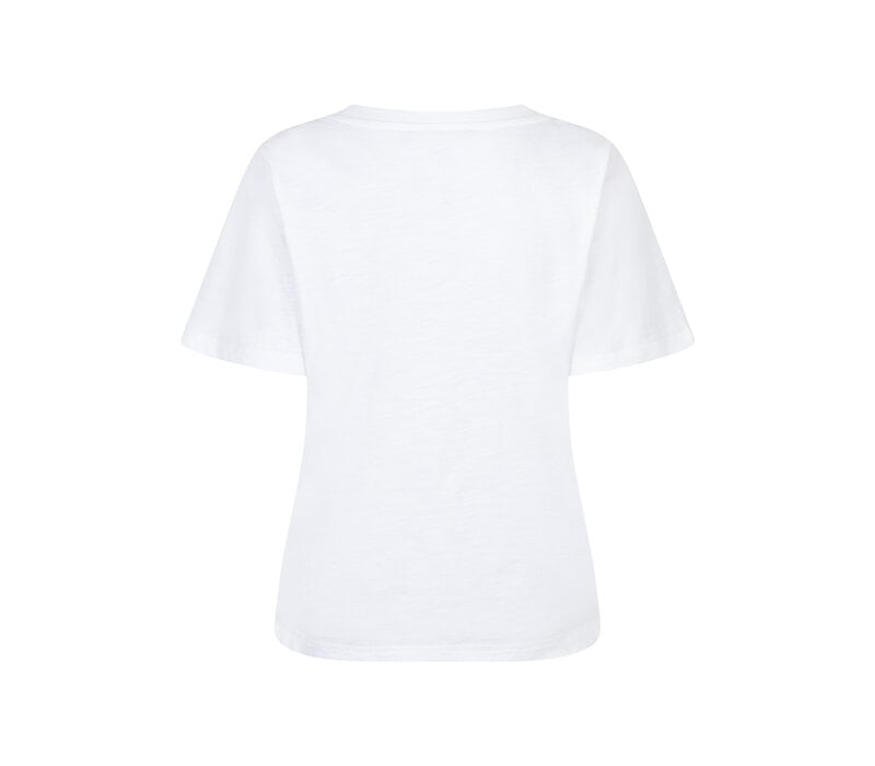 Red Button Tee Temmy Foil White Gold