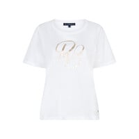 Red Button Tee Temmy Foil White Gold