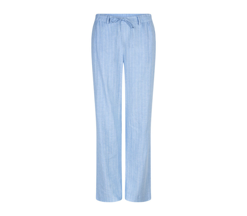 Red Button Claudette Linnen Viscose Pinstripe Lengte 33 Light Blue