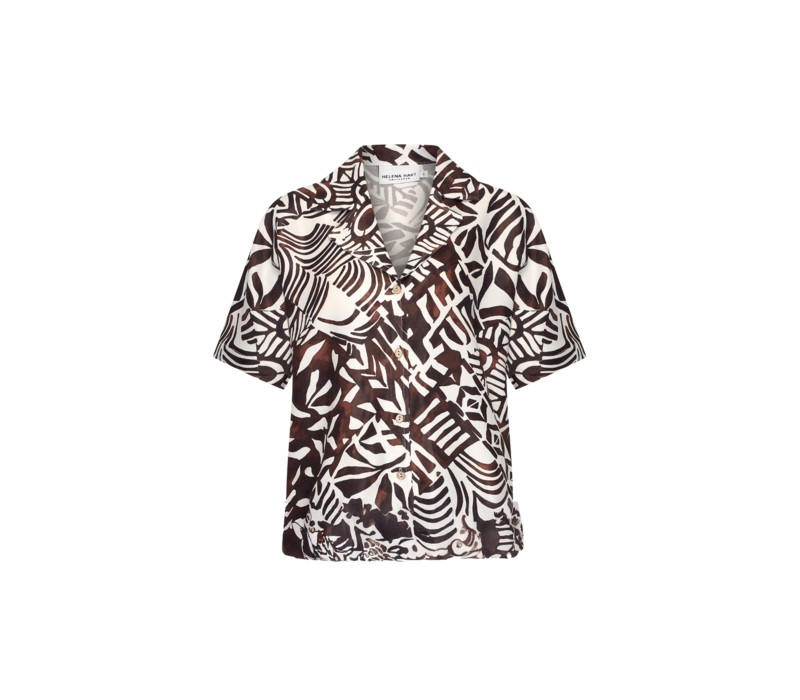 Helena Hart Blouse Fie Vinty Etnic Choco