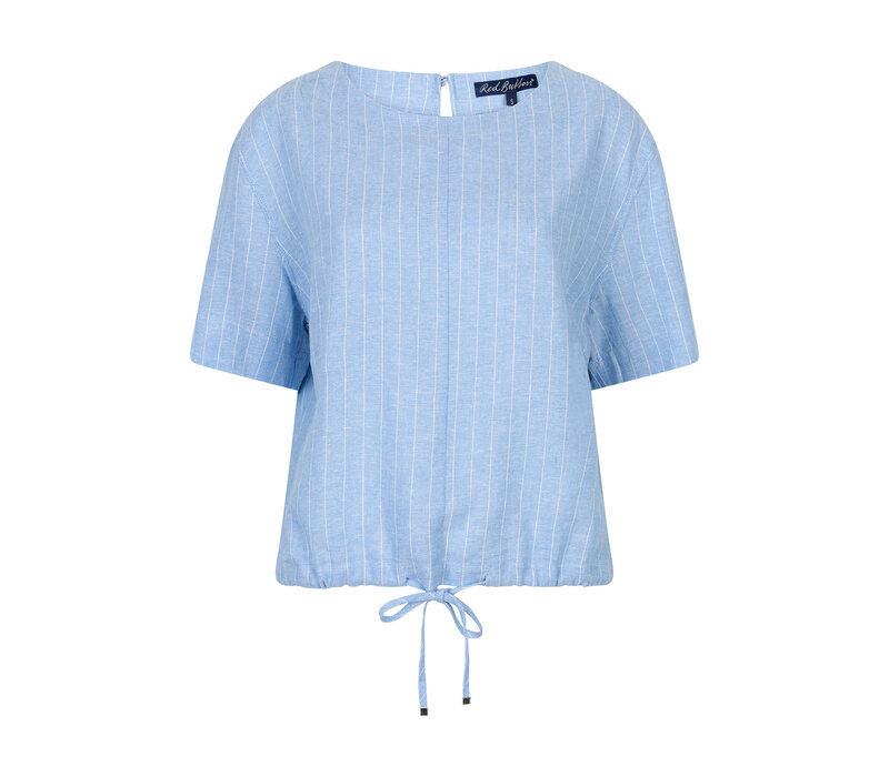 Red Button Skyler Linnen Viscose Pinstripe Light Blue