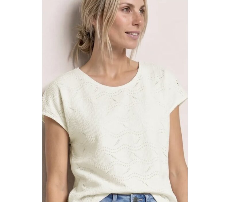 Street One Summer Lace Mix Shirt Off White