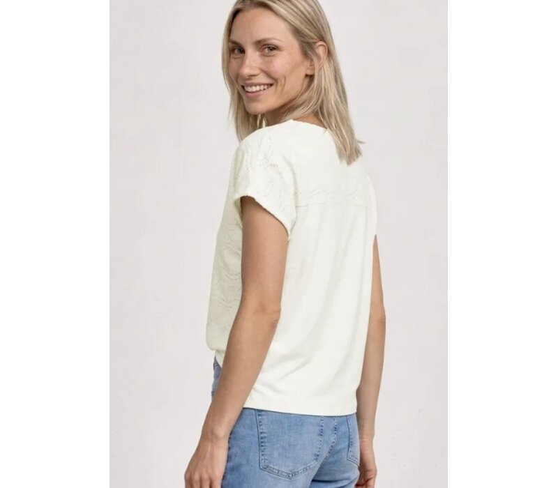 Street One Summer Lace Mix Shirt Off White