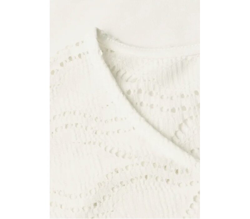 Street One Summer Lace Mix Shirt Off White