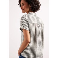 Street One Striped Shirtcollarblouse Espresso Brown