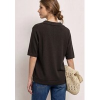 Street One Knit Look Short Jacket Espresso Brown