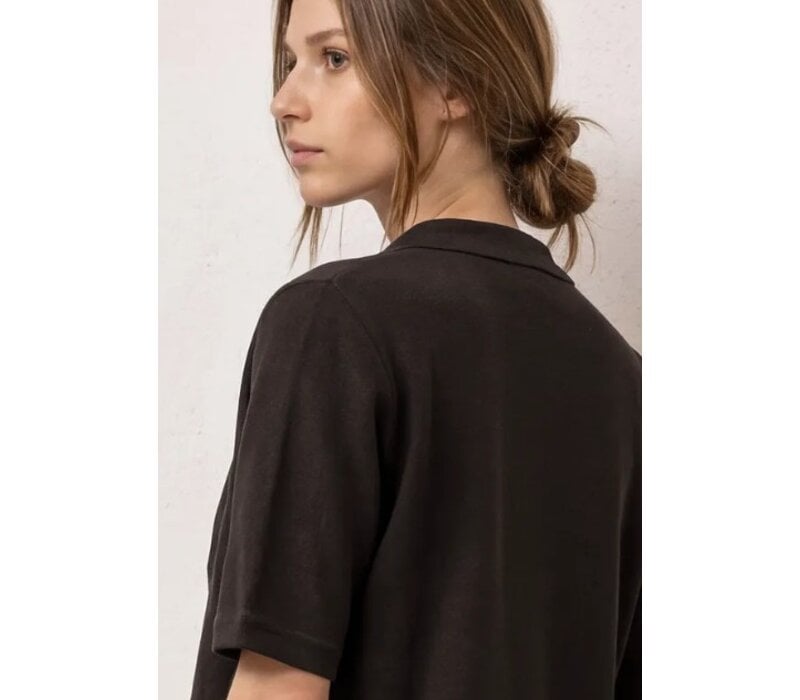 Street One Knit Look Short Jacket Espresso Brown