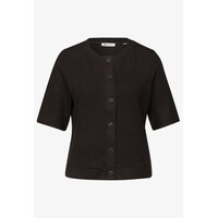 Street One Knit Look Short Jacket Espresso Brown