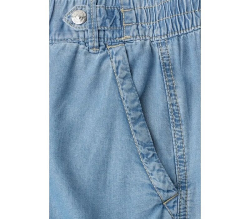 Street One Washed Wide Leg High Waist Light Blue Soft Wash