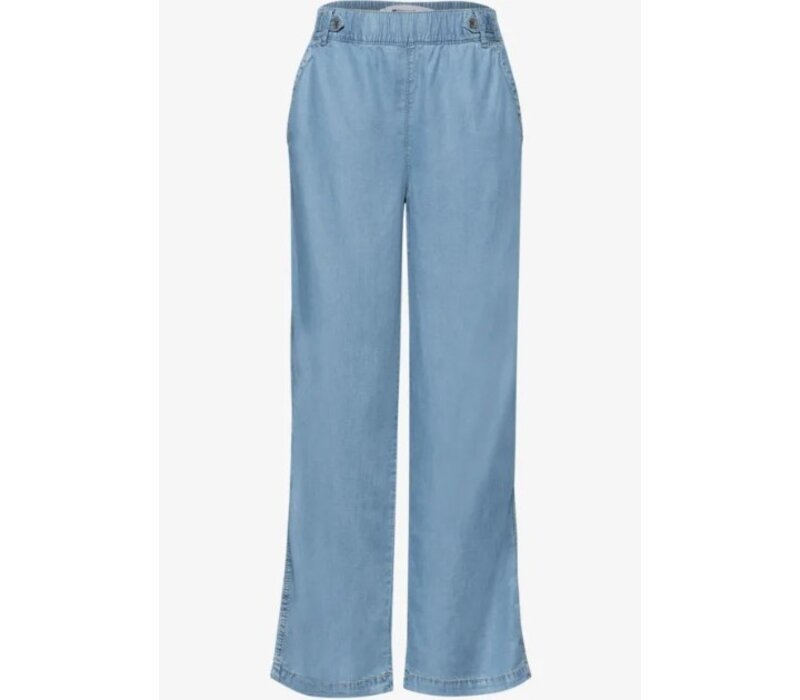 Street One Washed Wide Leg High Waist Light Blue Soft Wash