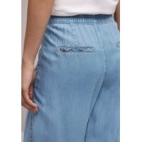 Street One Washed Wide Leg High Waist Light Blue Soft Wash