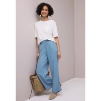Street One Washed Wide Leg High Waist Light Blue Soft Wash