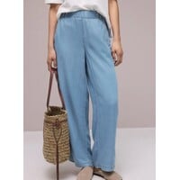 Street One Washed Wide Leg High Waist Light Blue Soft Wash