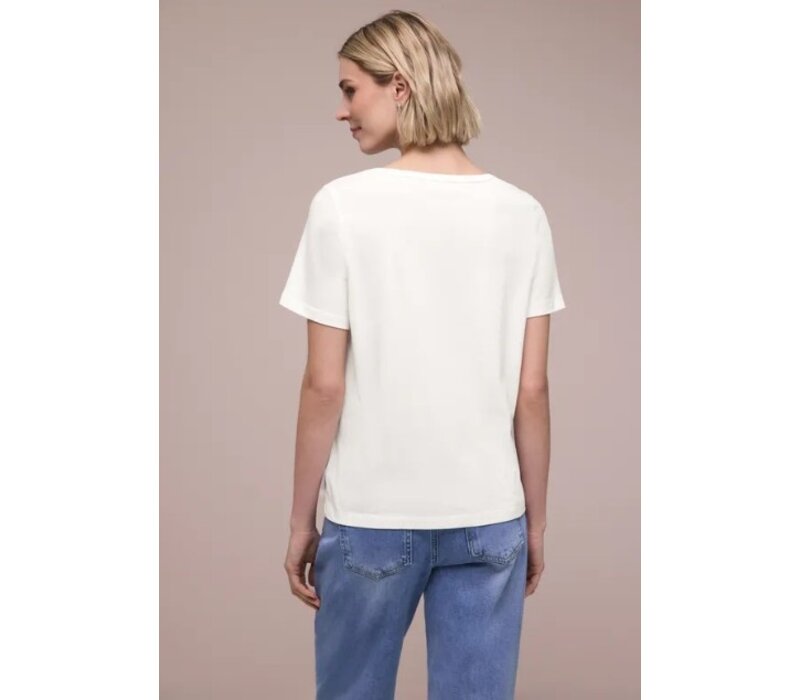 Street One Lady Partprint Shirt Off White