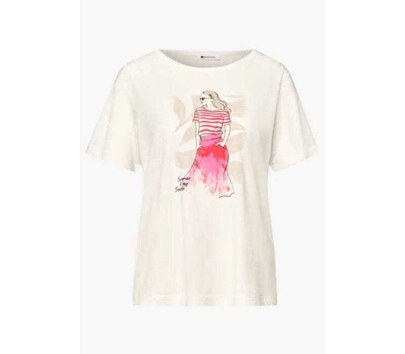 Street One Lady Partprint Shirt Off White