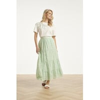 Smashed Lemon Blouse Off White Soft Green
