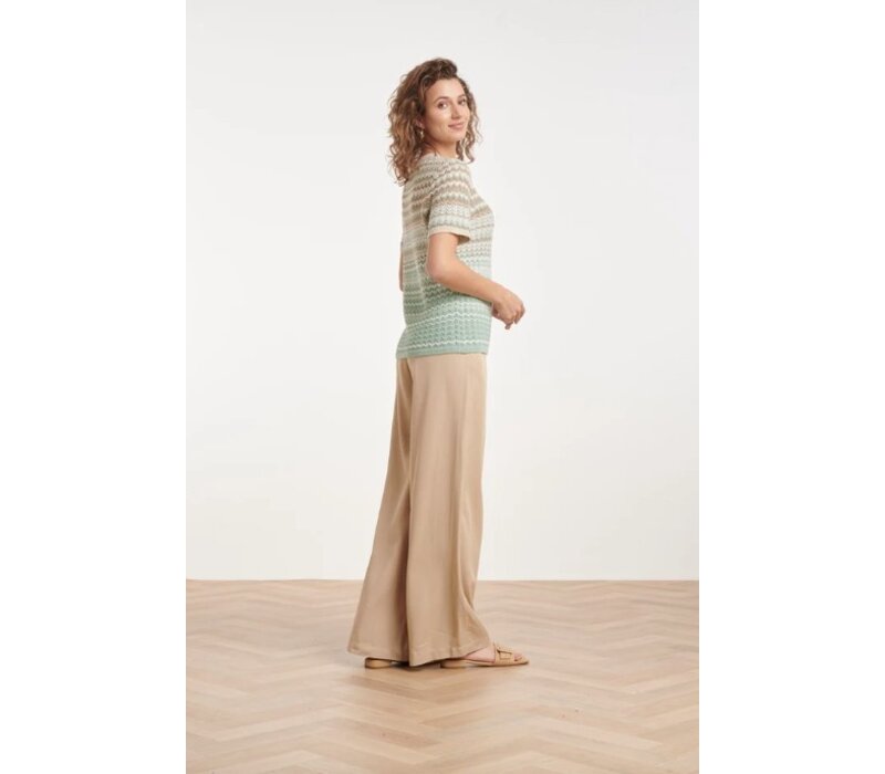 Smashed Lemon Knit Top Soft Green Multicolour