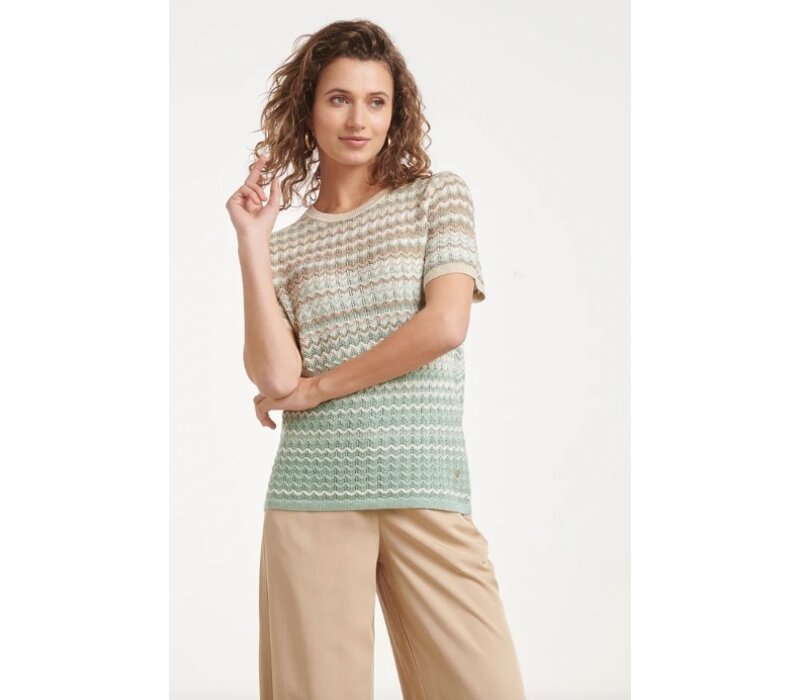 Smashed Lemon Knit Top Soft Green Multicolour