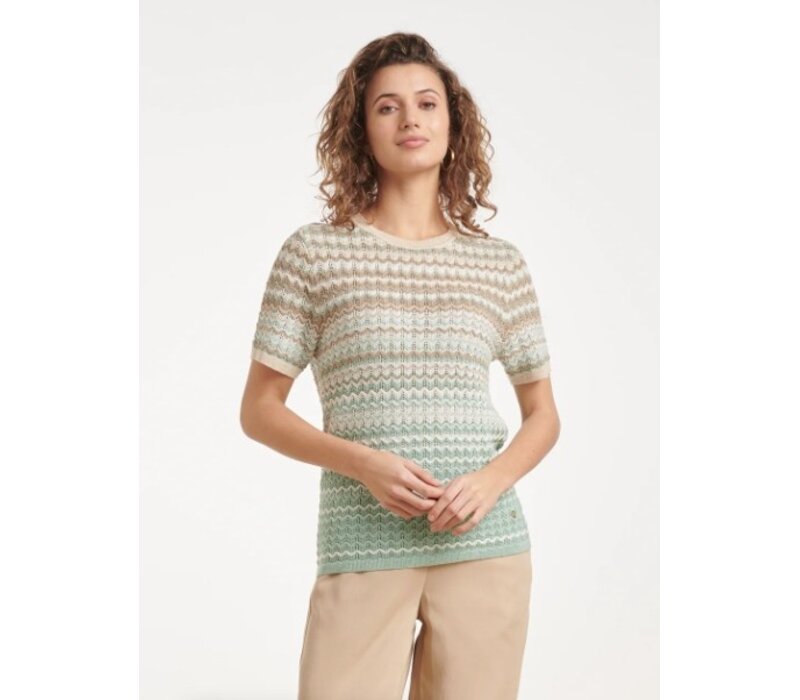 Smashed Lemon Knit Top Soft Green Multicolour