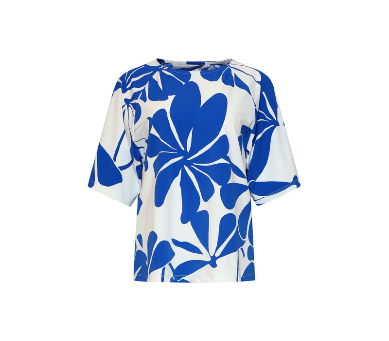 Smashed Lemon Blouse Cobalt White