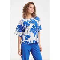 Smashed Lemon Blouse Cobalt White