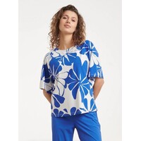 Smashed Lemon Blouse Cobalt White