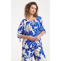 Smashed Lemon Blouse Cobalt White