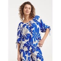 Smashed Lemon Blouse Cobalt White