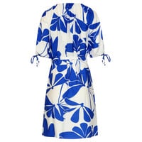 Smashed Lemon Dress Cobalt White