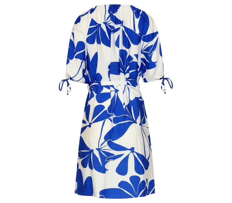 Smashed Lemon Dress Cobalt White