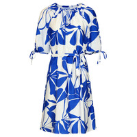 Smashed Lemon Dress Cobalt White