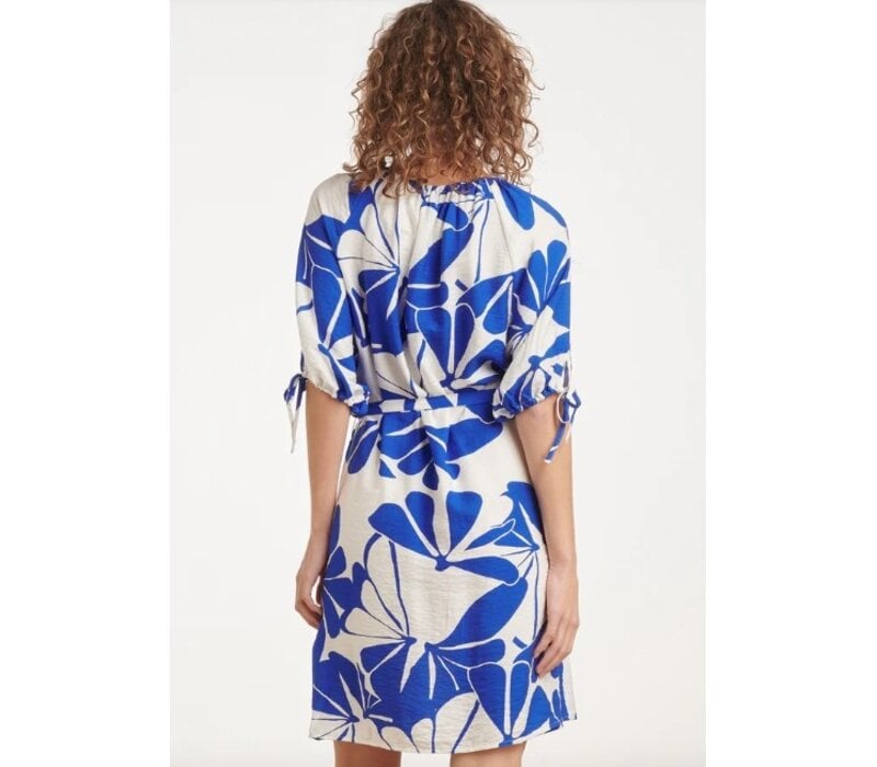 Smashed Lemon Dress Cobalt White