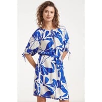 Smashed Lemon Dress Cobalt White