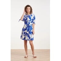 Smashed Lemon Dress Cobalt White