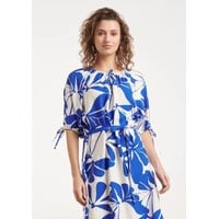 Smashed Lemon Dress Cobalt White