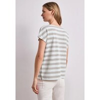 Street One Big Shiny Stripe Shirt Timeless Beige