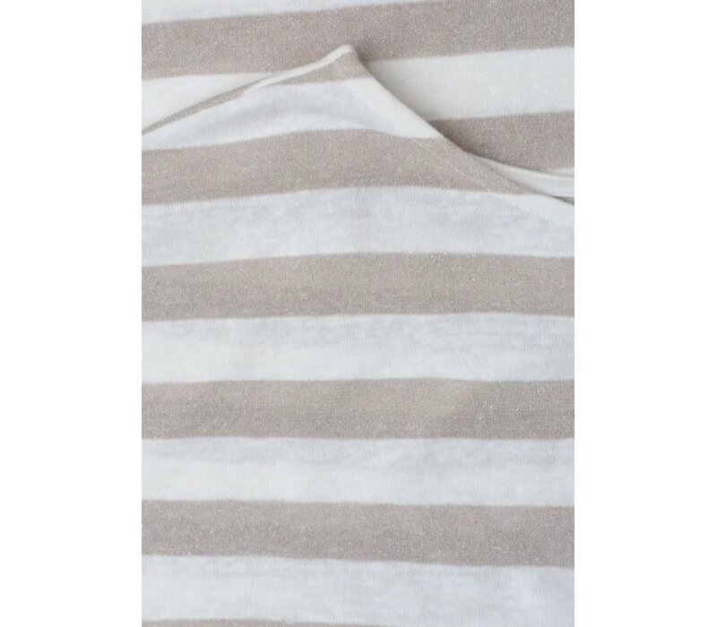 Street One Big Shiny Stripe Shirt Timeless Beige